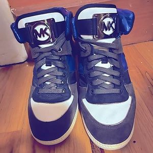 Micheal kors blue grey silver  high top sneaker